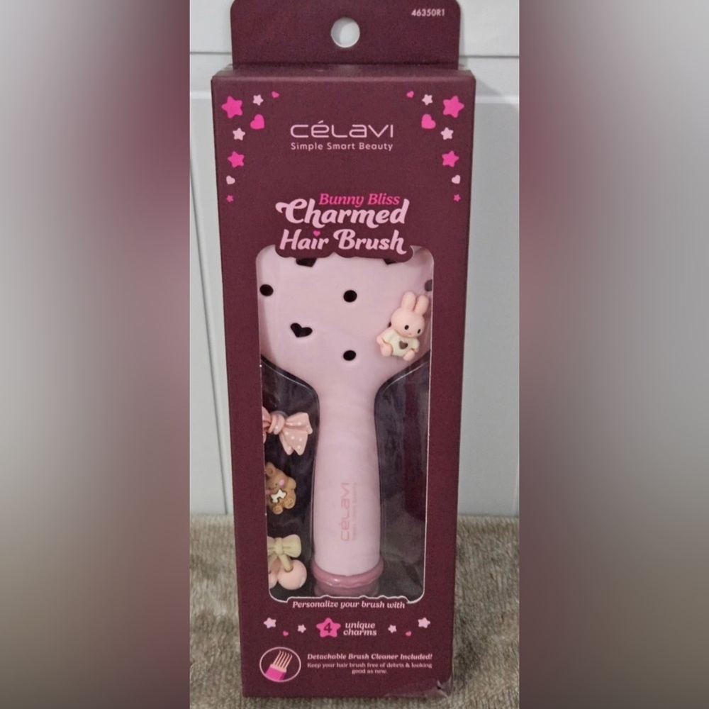 Pink Bunny Bites Charmed Hair Brush